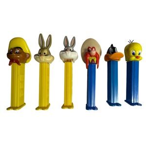 Vtg Looney Tunes PEZ Dispenser Lot Speedy Gonzales BugsBunny Yosemite Sam Tweety